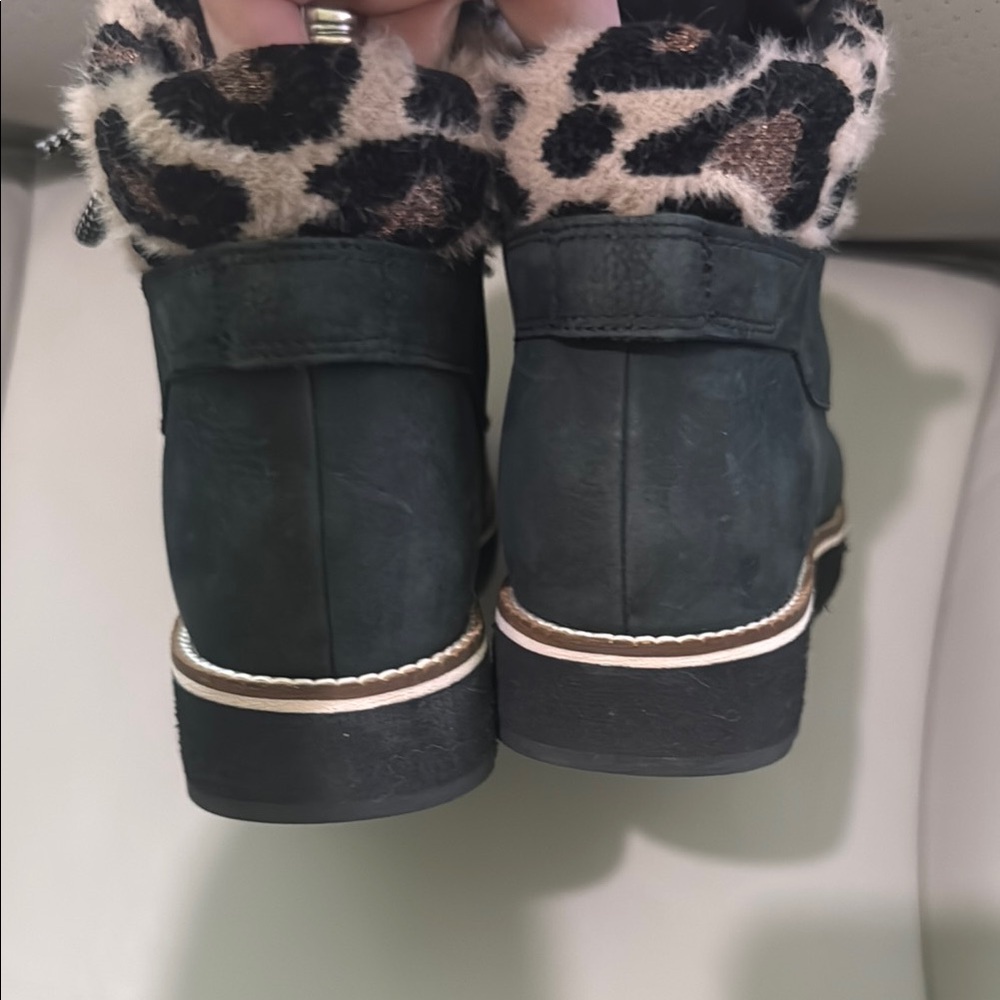Cole Haan Black Winter Rain Boots with Rugged Sole - Picture 10 of 12